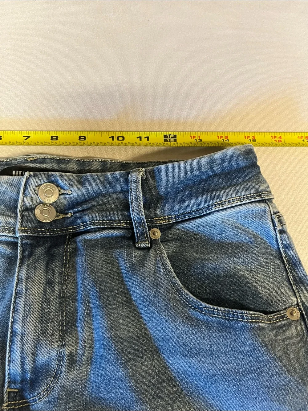 Hudson Los Angeles Ankle Straight Jeans Women 6 Blue Mid Rise Stretch